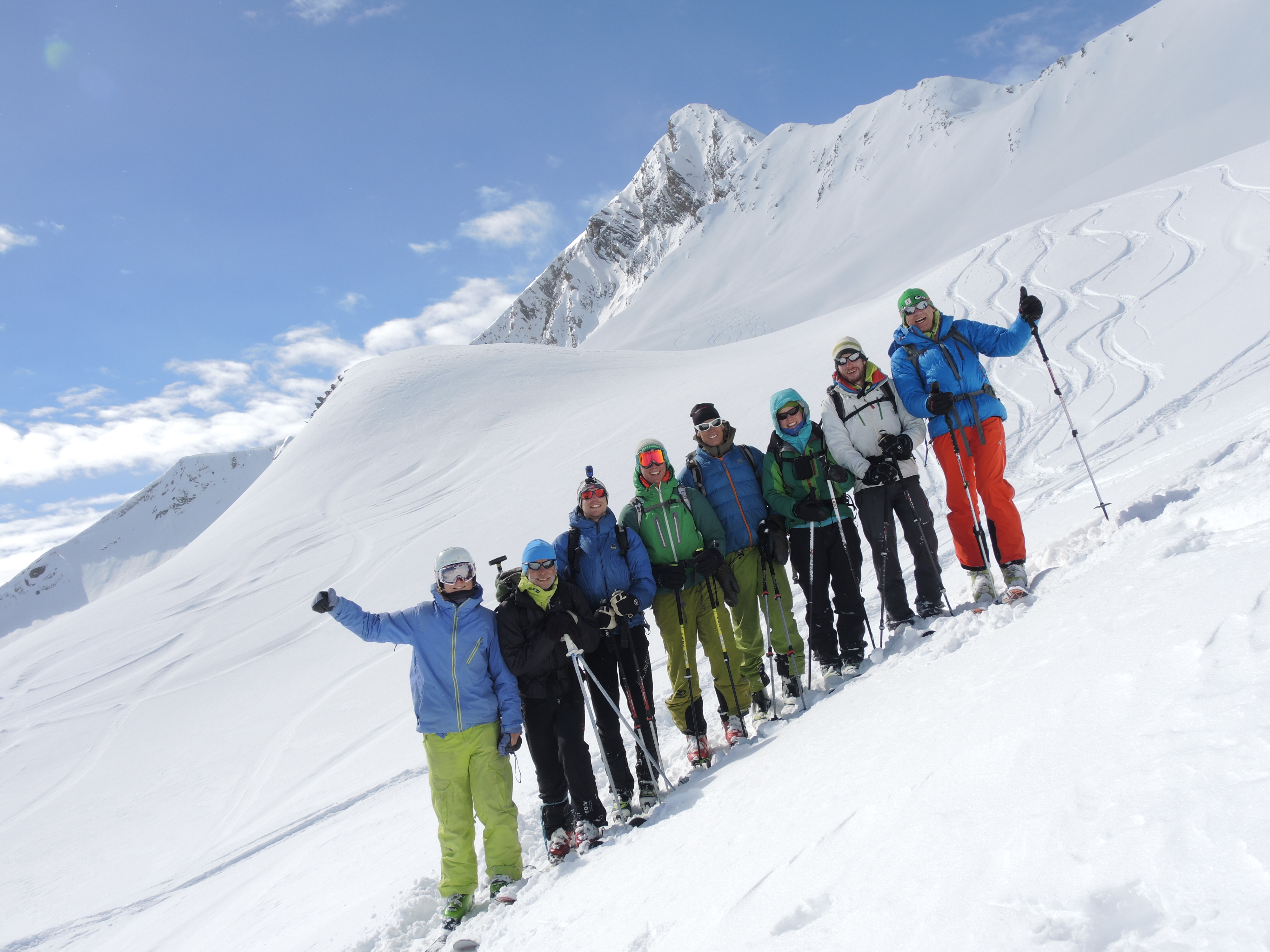 (v.l.) Johanna, Hans, Martin, Sebastian, Flo, Alex, Emu, Udo